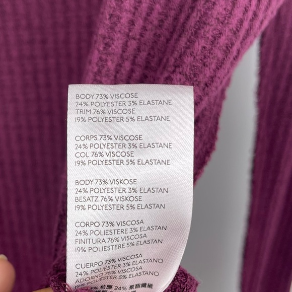 Free People North Shore Purple Thermal SZ XS - Picture 8 of 8